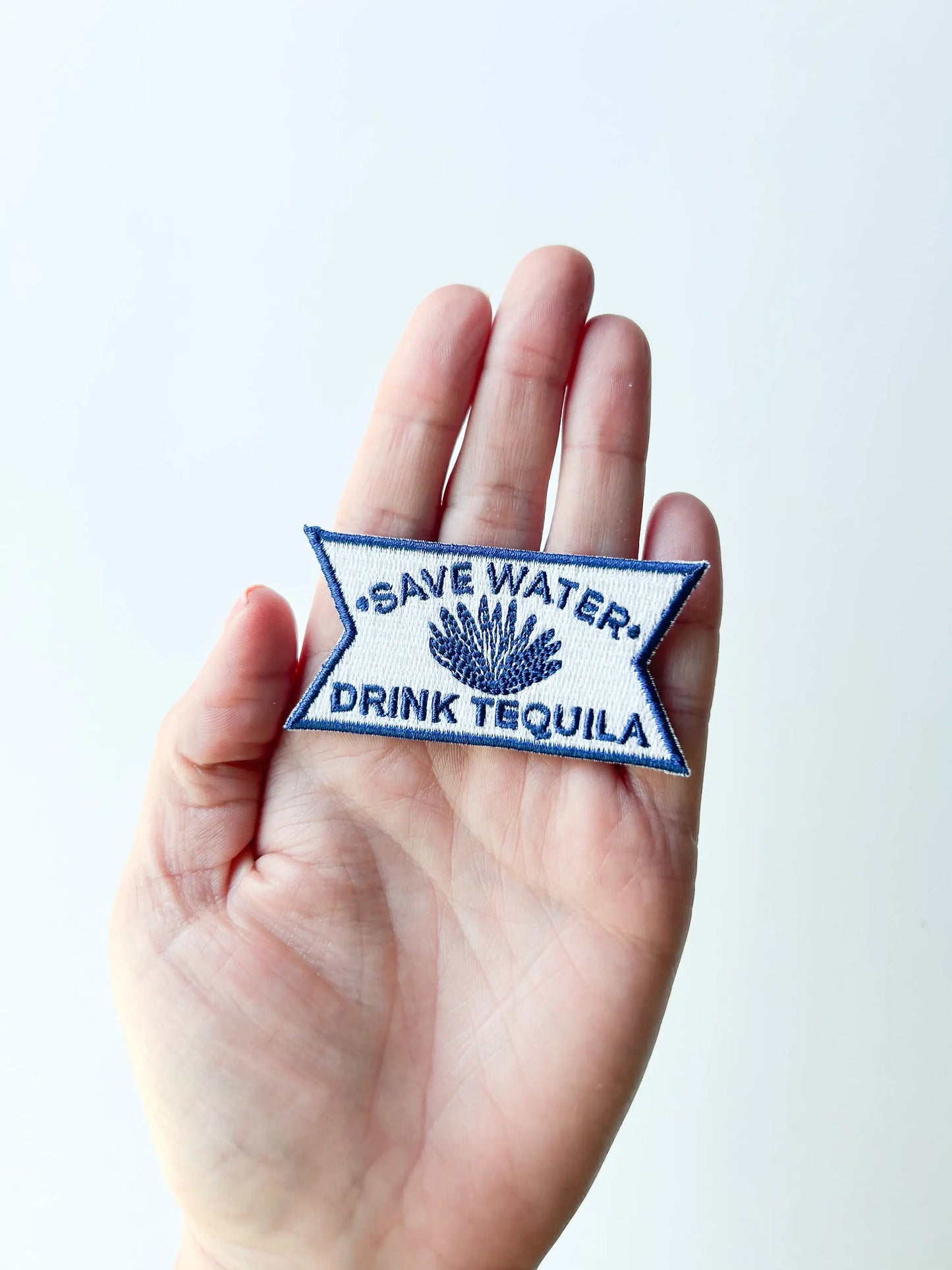 Blue Save Water Drink Tequila Patch
