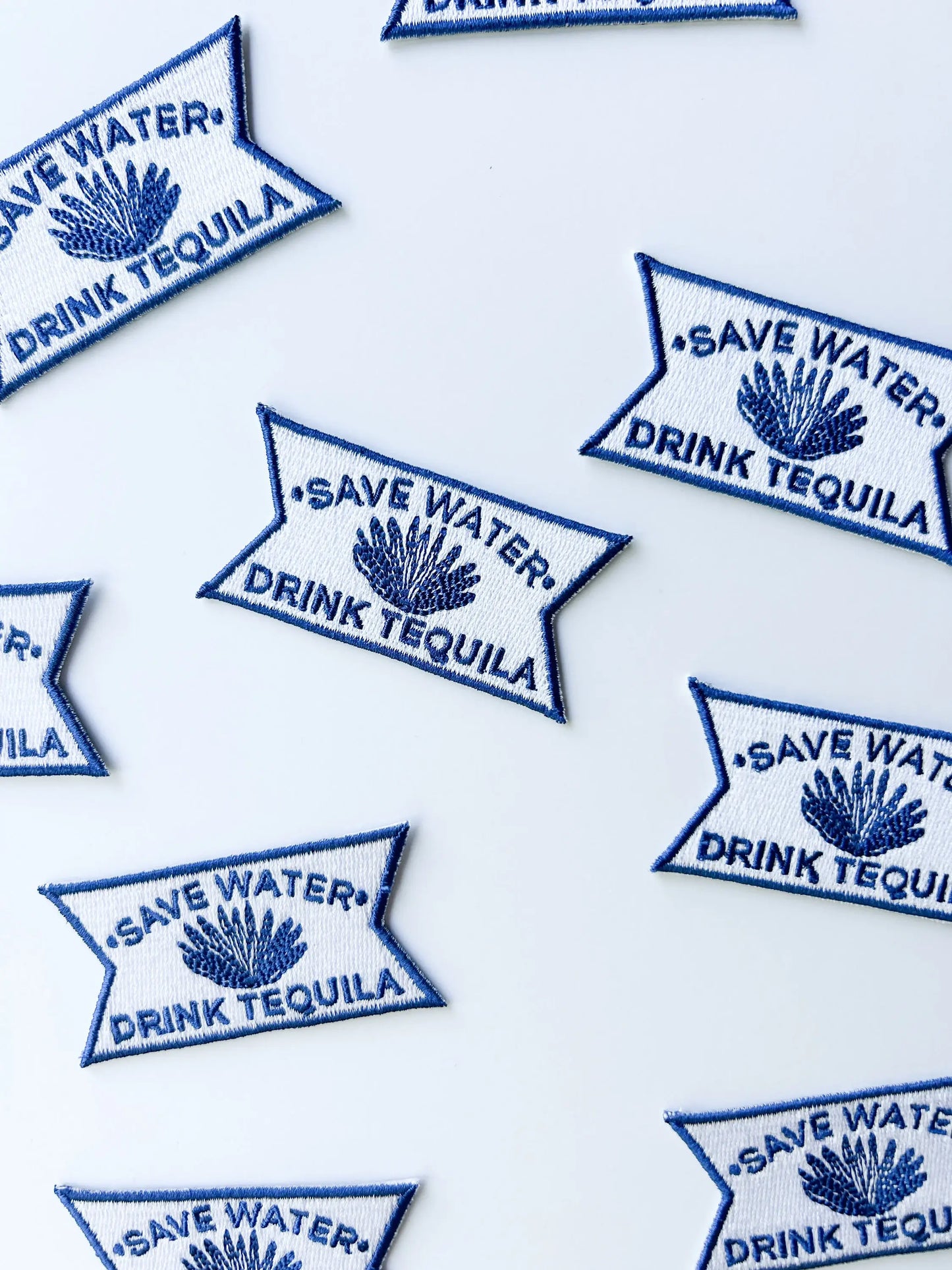 Blue Save Water Drink Tequila Patch